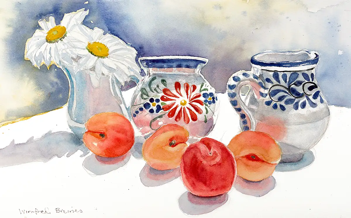 Apricots, Daisies, Ceramics